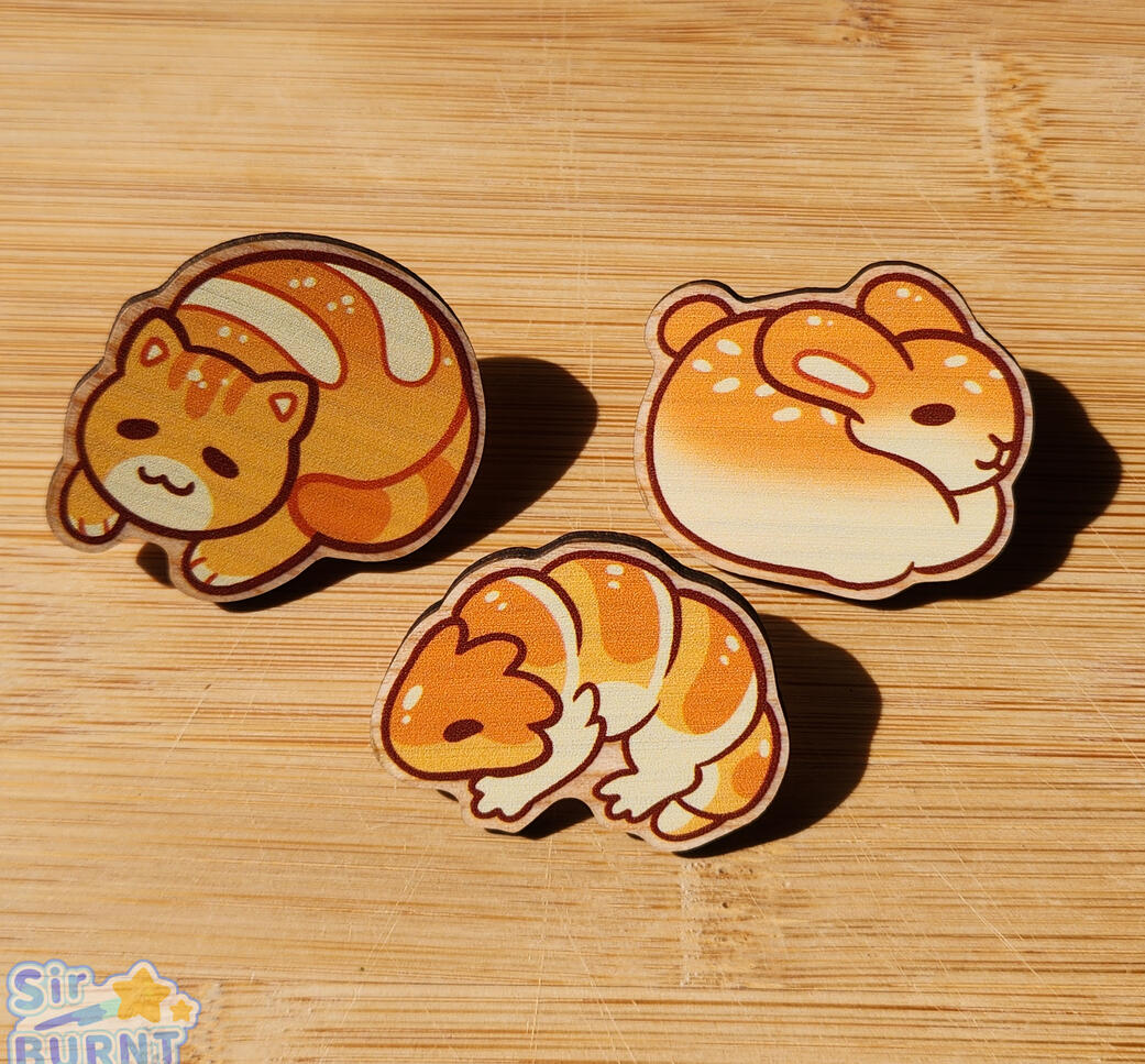 Bread Cat - Acrylic Pins